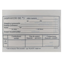 Dispozitie plata catre caserie